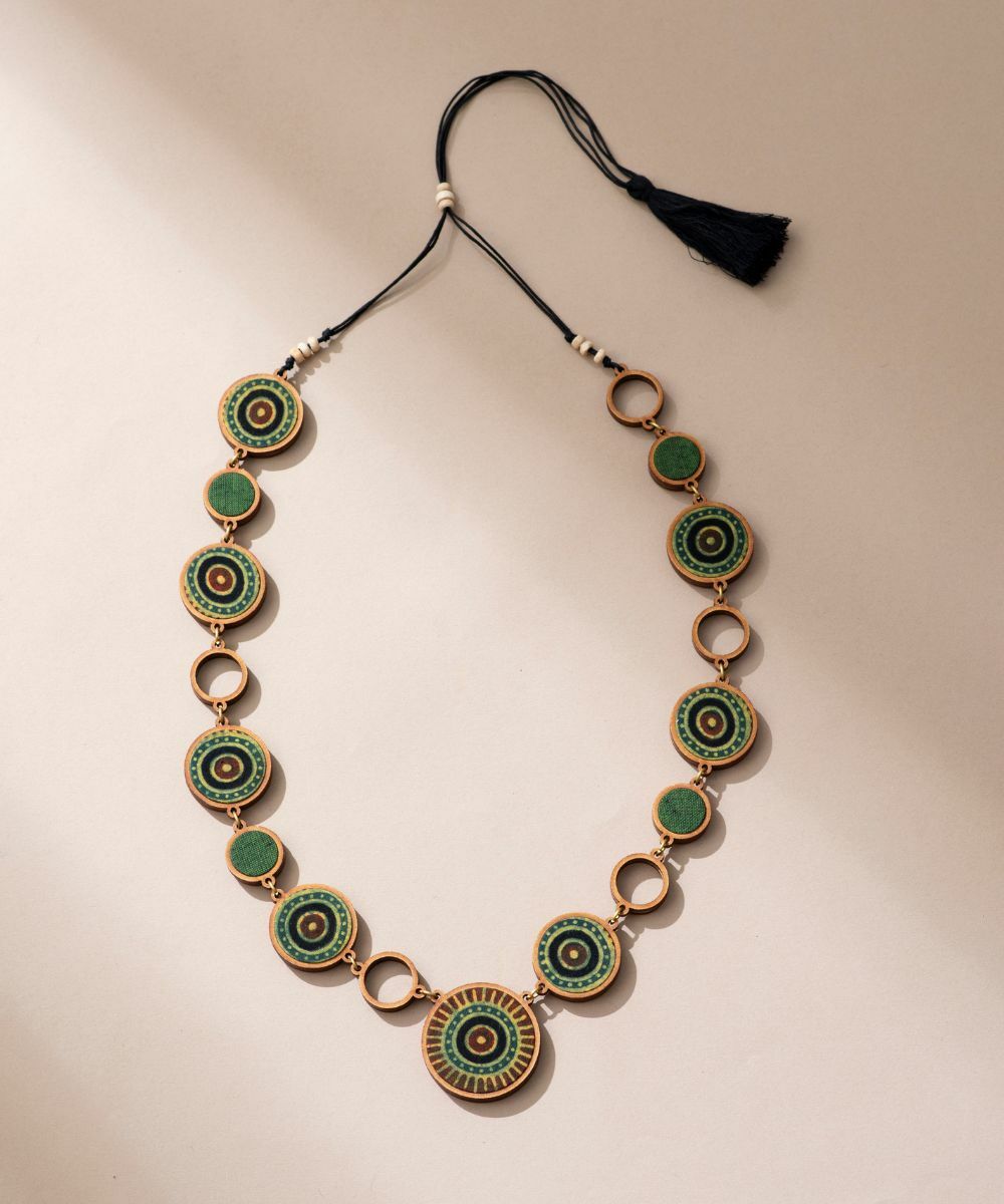 Reversible 2-In-1 Blue Green Necklace - CiceroniNecklaceWhe by Abira