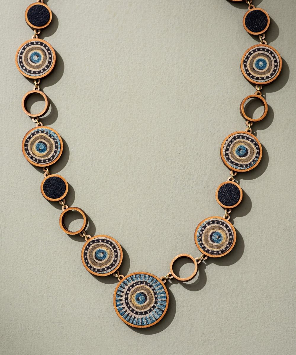 Reversible 2-In-1 Blue Green Necklace - CiceroniNecklaceWhe by Abira