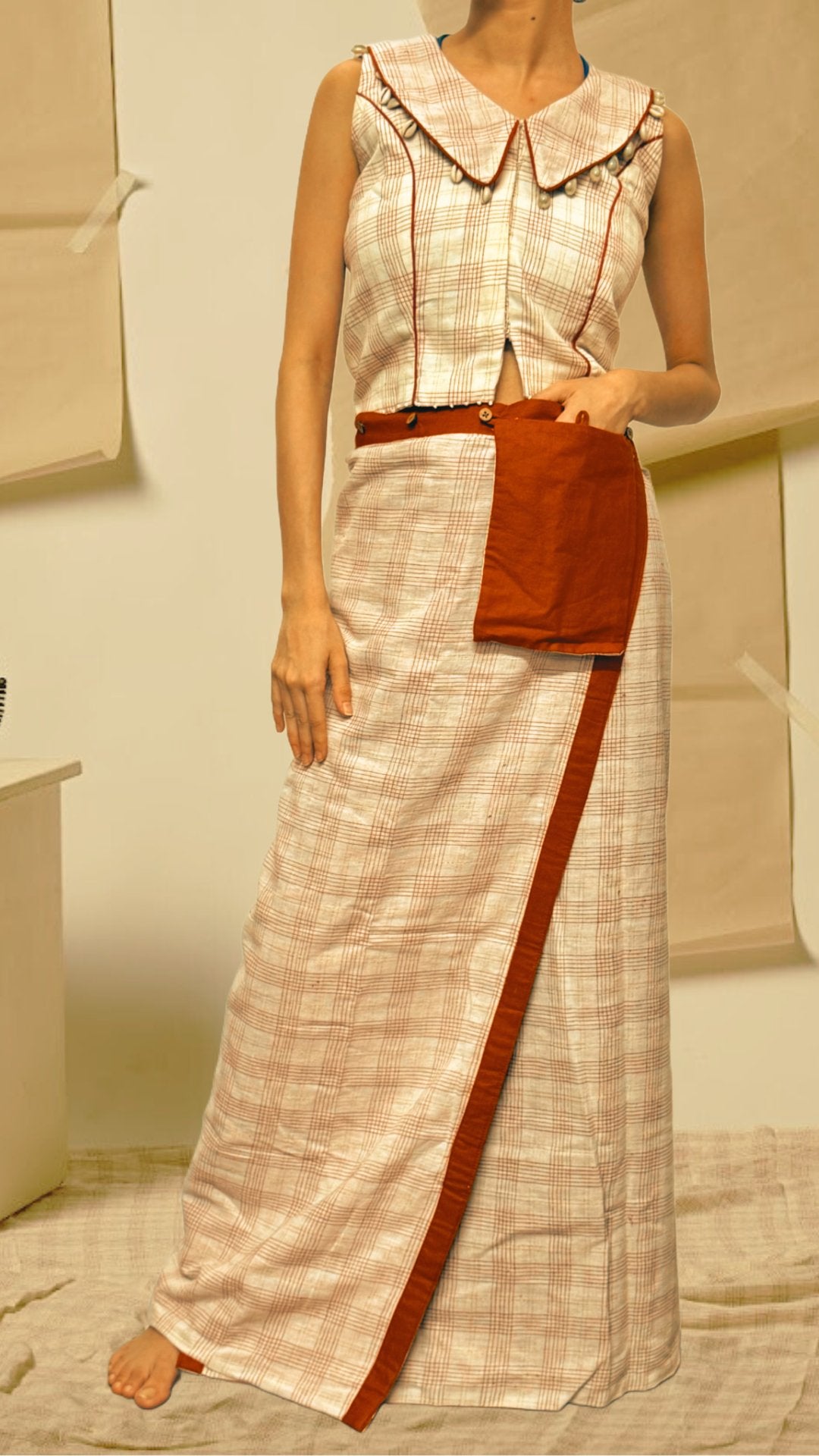 Reversible Drape Skirt - CiceroniSkirtsPrathaa