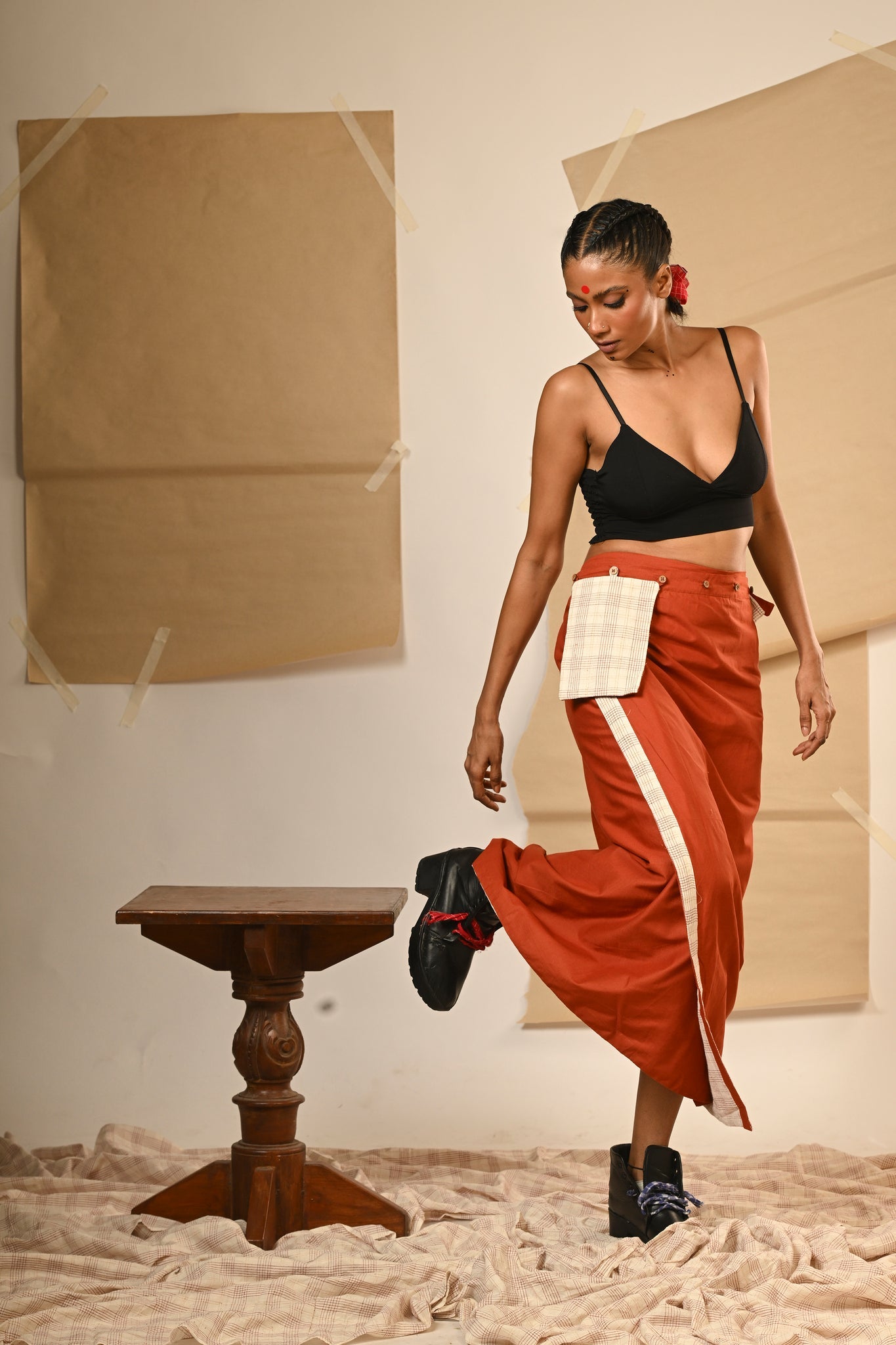 Reversible Drape Skirt - CiceroniSkirtsPrathaa