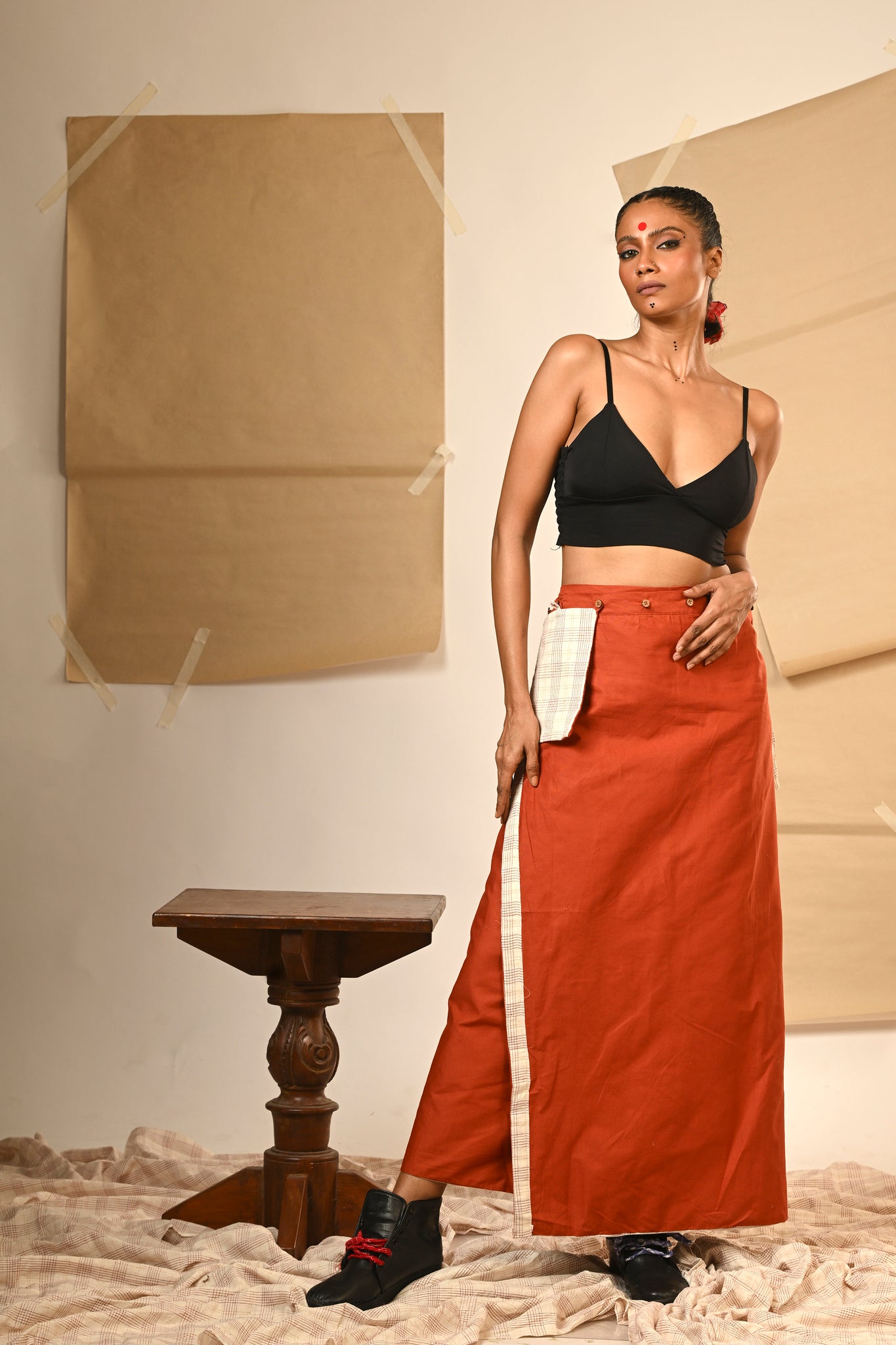 Reversible Drape Skirt - CiceroniSkirtsPrathaa