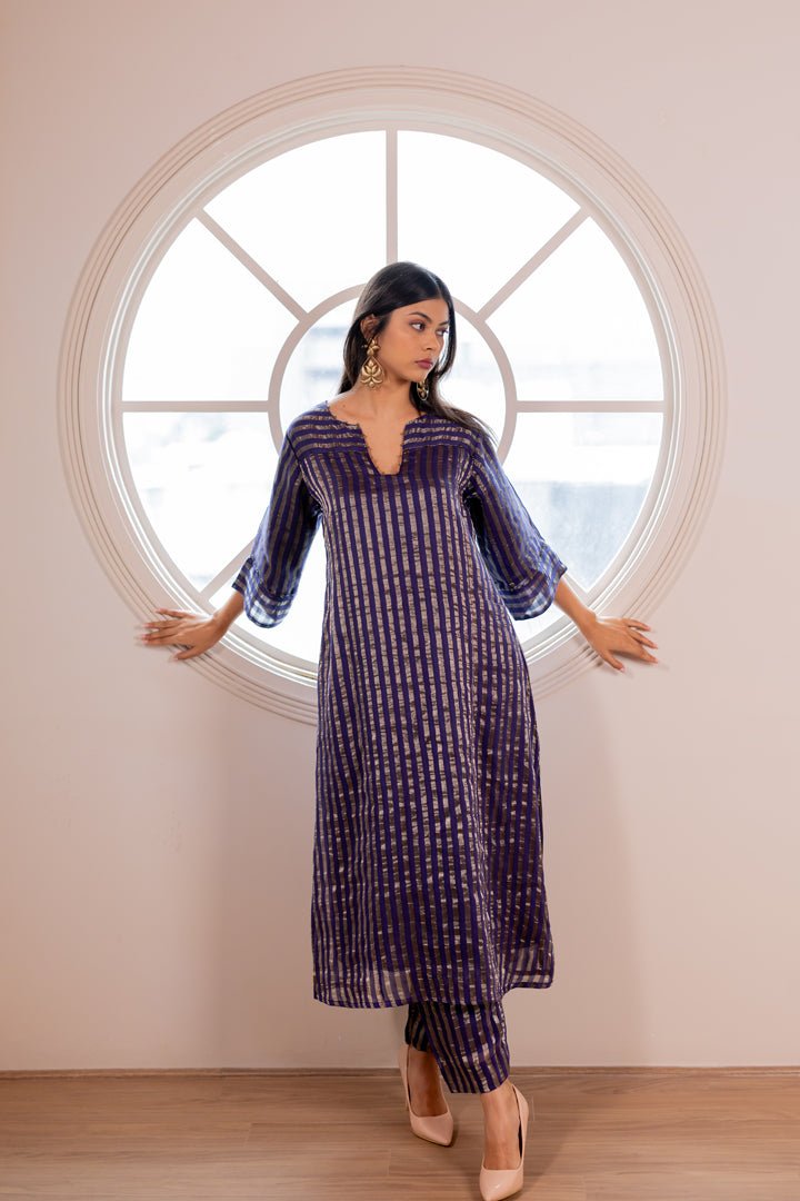 Reyna Striped Kurta Set - CiceroniKurta Set, Festive WearSilai Studio