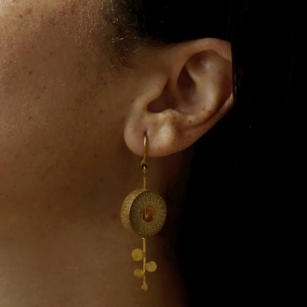RHEA Gold Dot Fall - CiceroniEarringsBaka