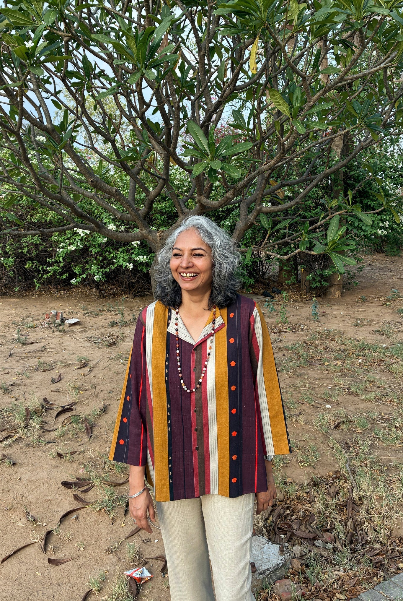 Rhea Jacket In Nadu Stripes - CiceroniJacketsNIKYTA