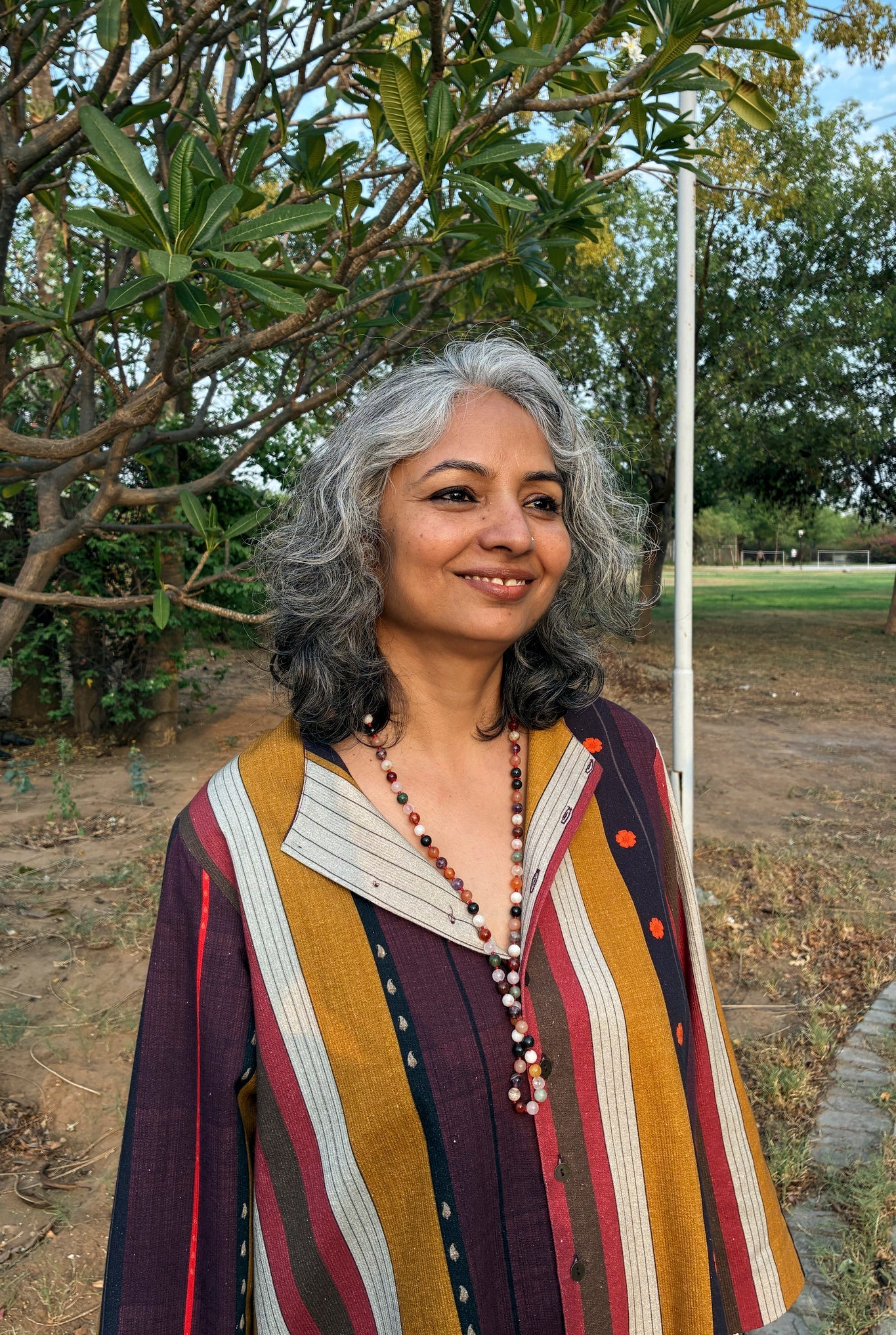 Rhea Jacket In Nadu Stripes - CiceroniJacketsNIKYTA