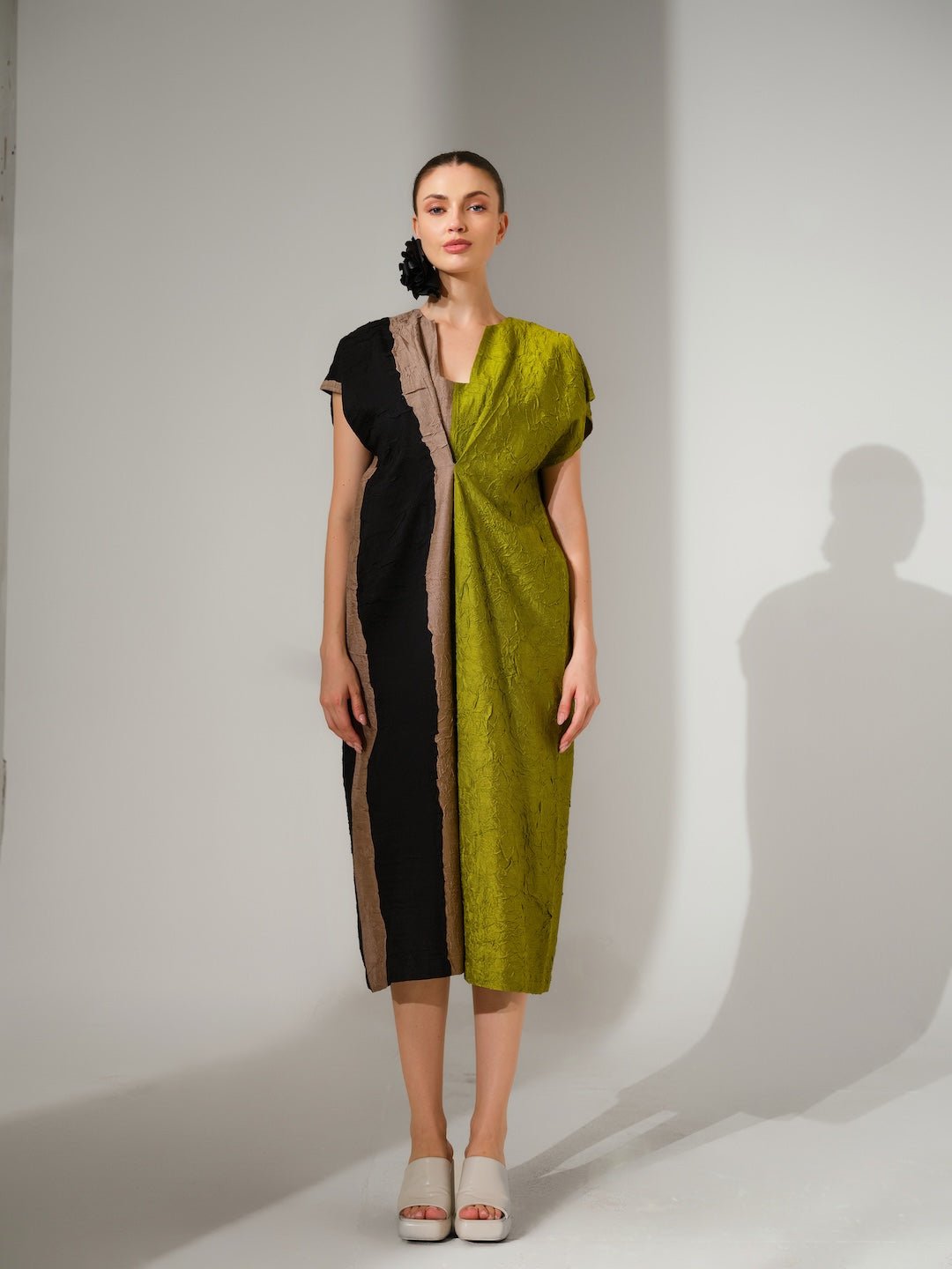 Ripple Dress - Lime - CiceroniDressesStoique