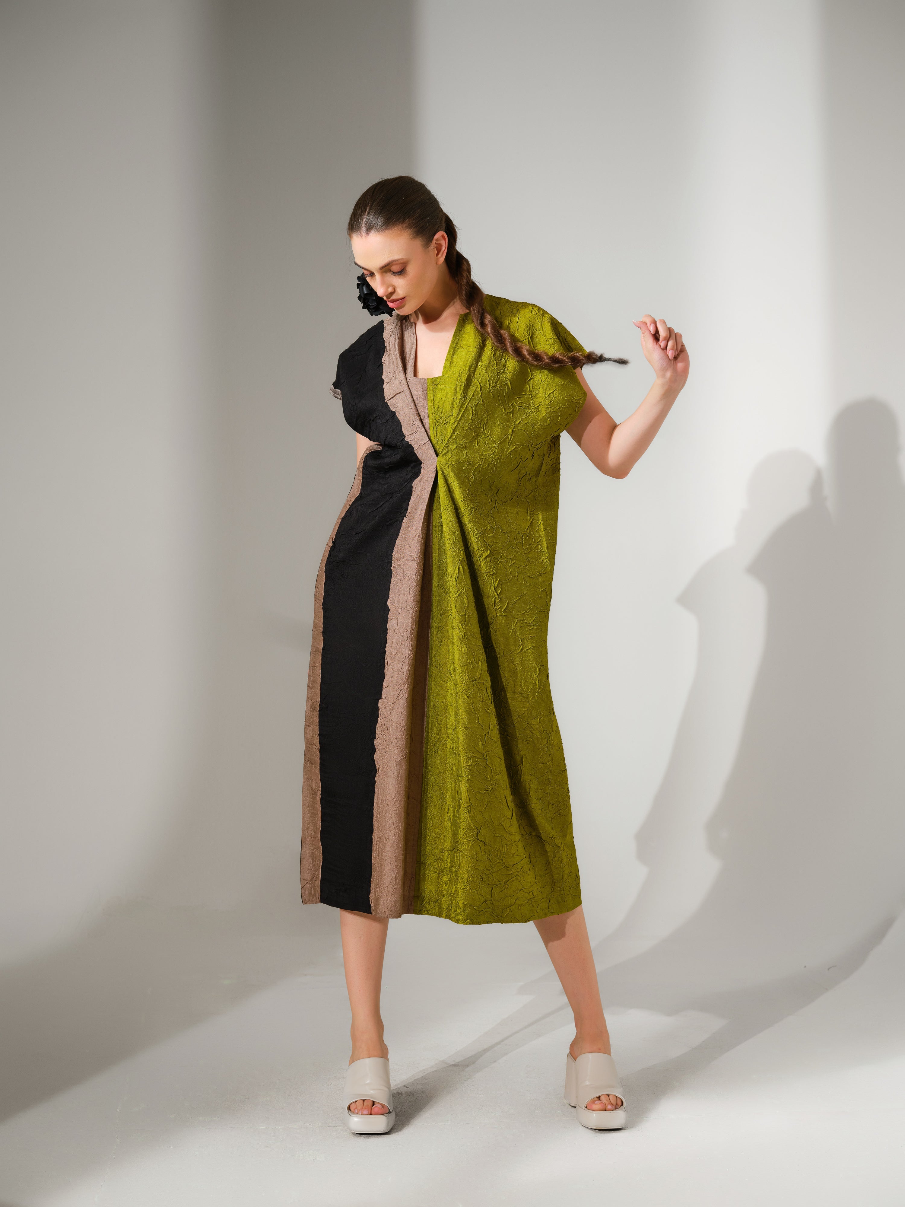 Ripple Dress - Lime - CiceroniDressesStoique