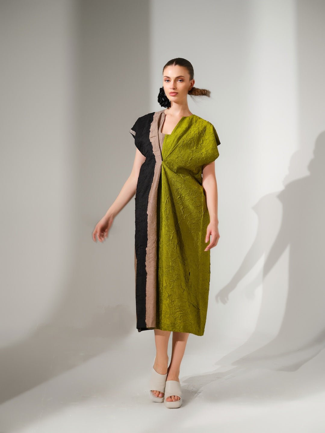 Ripple Dress - Lime - CiceroniDressesStoique