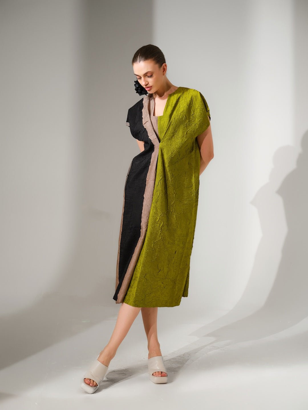Ripple Dress - Lime - CiceroniDressesStoique
