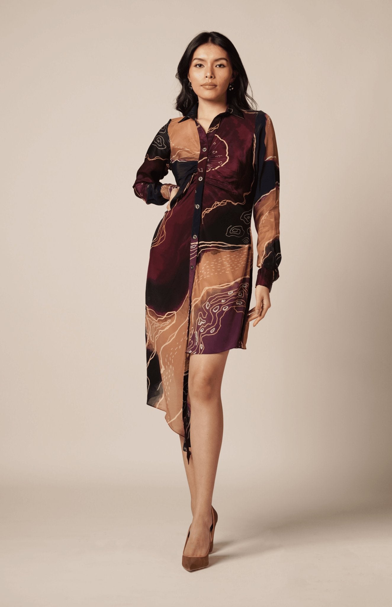 River Asymmetrical Dress - CiceroniDressesAdvait