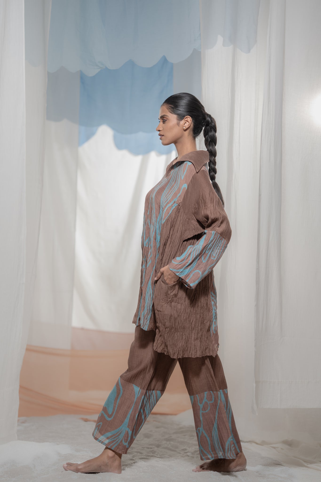 River Flow Co - ord Set - CiceroniKurta Set, Everyday WearAmoda - Essence Of India