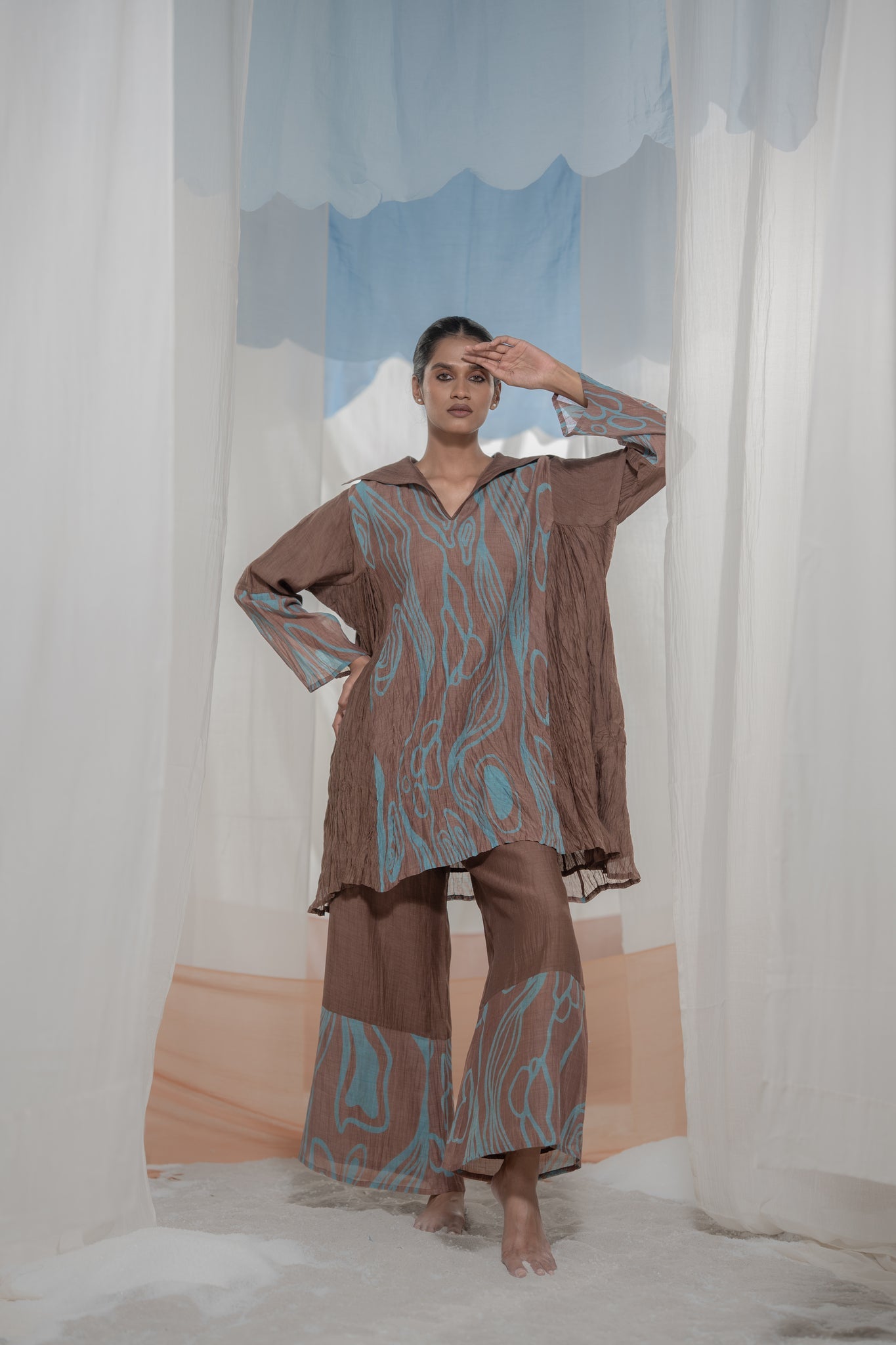 River Flow Co - ord Set - CiceroniKurta Set, Everyday WearAmoda - Essence Of India