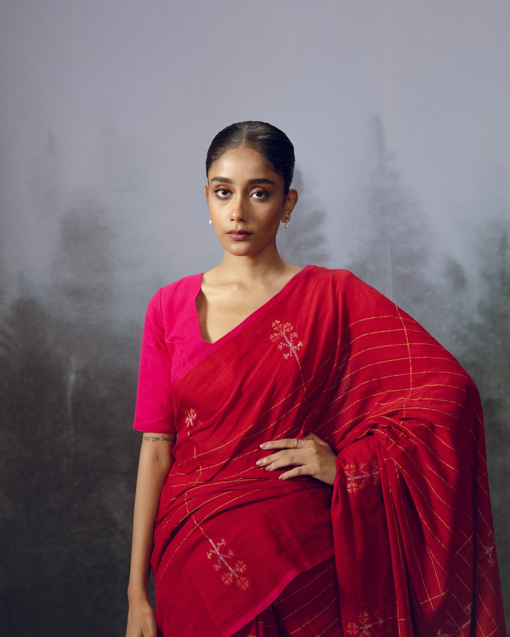 Roktokorabi Saree - CiceroniSareeGulmohar Calcutta