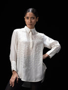 Roll White Top - CiceroniTopsShades of India