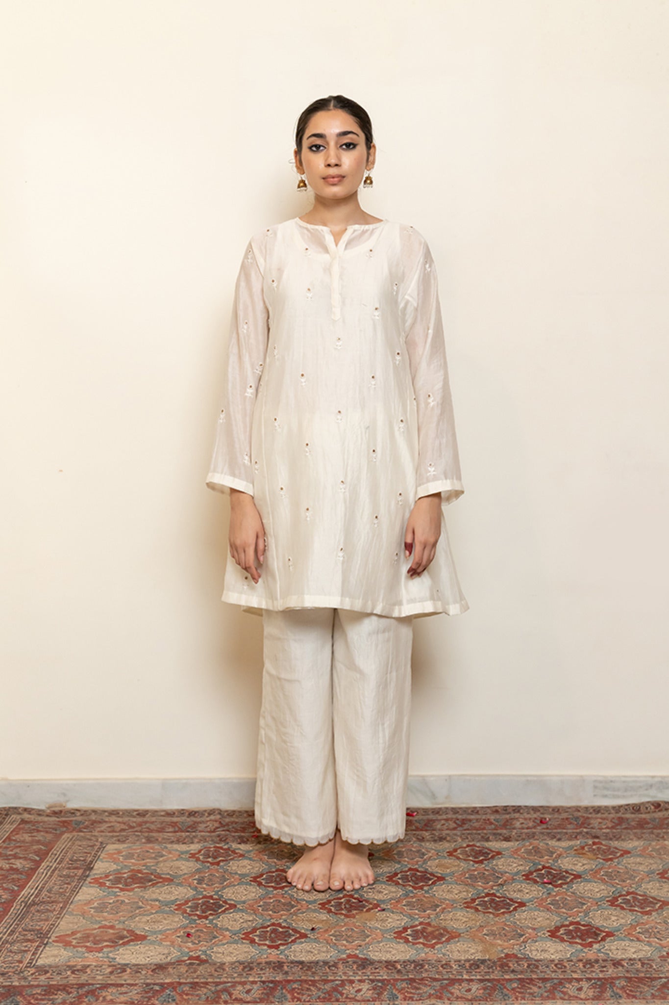 Roohi Kalidaar Kurta Set - Ivory - CiceroniKurta Set, Festive wearNirjara