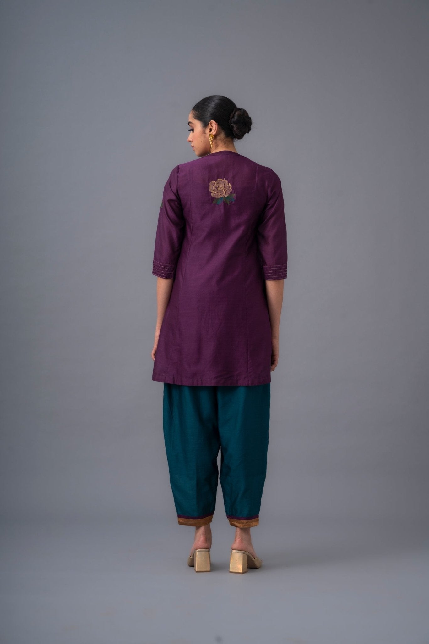 Rosabel - Deep Plum - CiceroniKurta Set, Festive wearRaga & Co.