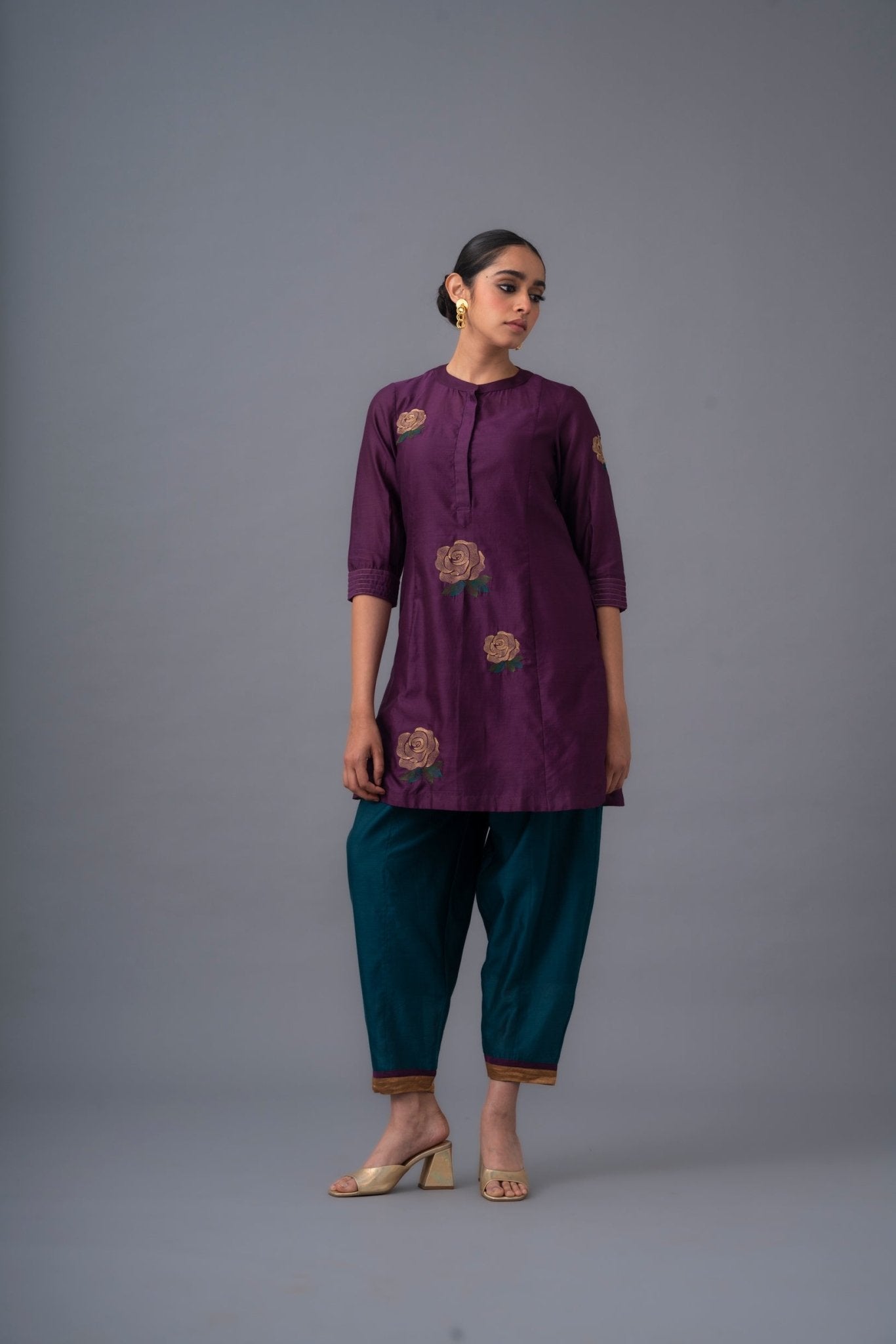 Rosabel - Deep Plum - CiceroniKurta Set, Festive wearRaga & Co.