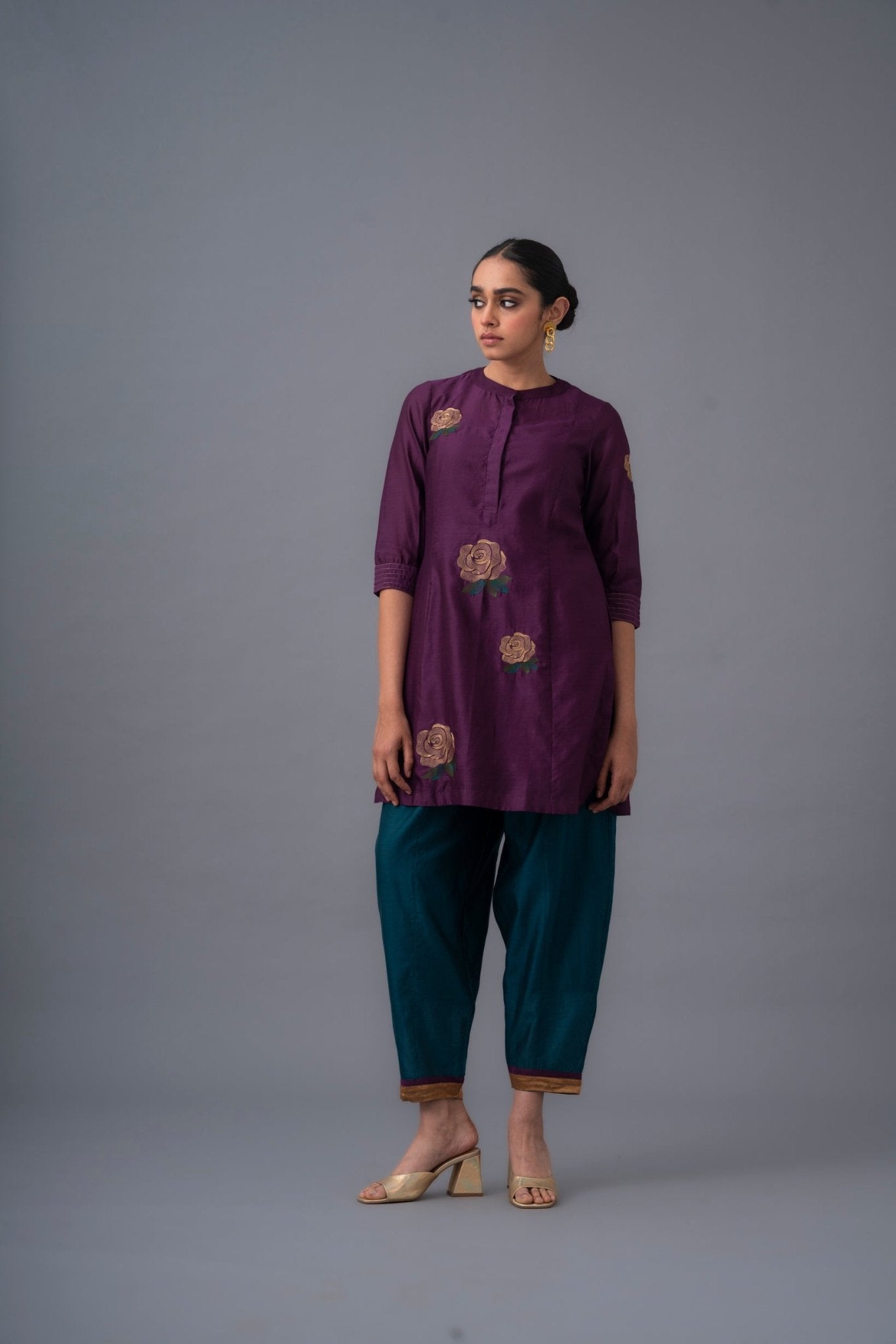 Rosabel - Deep Plum - CiceroniKurta Set, Festive wearRaga & Co.