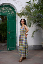 Rosaline Slip - Green and Purple - CiceroniDressesKhyati Rughani