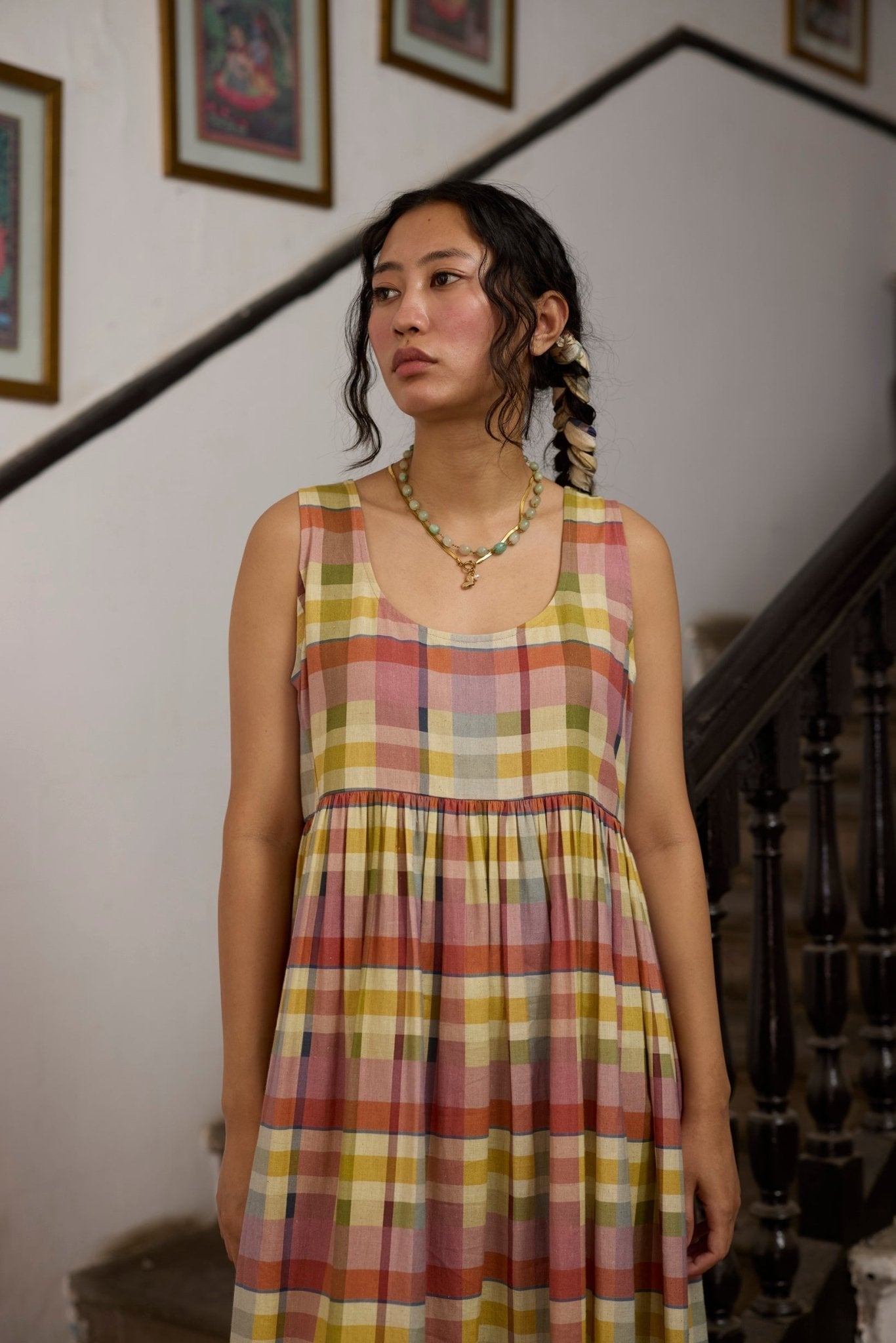 Rosaline Slip - Pink and Blue - CiceroniDressesKhyati Rughani