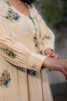 Rosaline Tunic - Ecru and Green - CiceroniKurta, Everyday WearKhyati Rughani