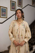 Rosaline Tunic - Ecru and Pink - CiceroniKurta, Everyday WearKhyati Rughani