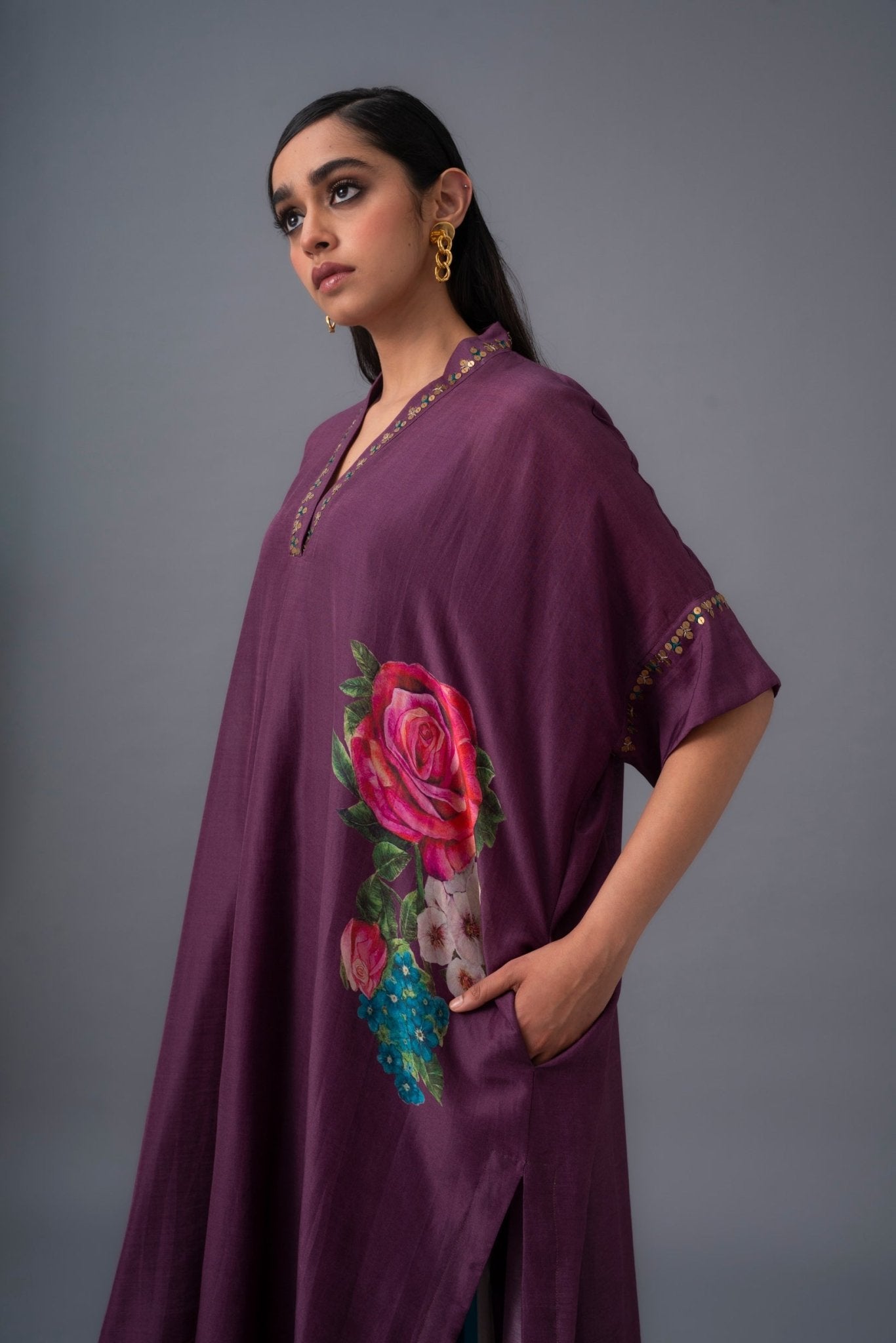 Rosinha Deane Set - Deep Plum - CiceroniKurta Set, Festive WearRaga & Co.