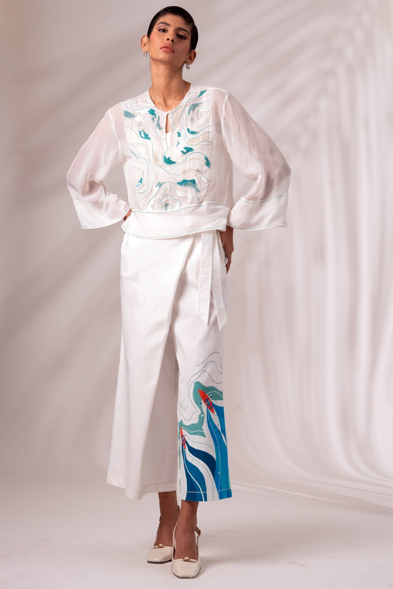 Ruben Sheer Top + Bengal Wrap Pants - CiceroniCo-ord SetMadder Much