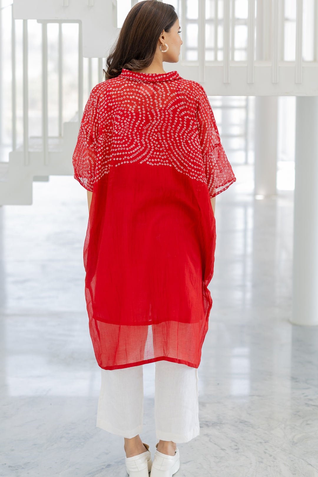 Ruby Swirl Bandhani Tunic Set - CiceroniKurta Set, Everyday WearSilai Studio