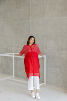 Ruby Swirl Bandhani Tunic Set - CiceroniKurta Set, Everyday WearSilai Studio