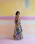 Rumi Maxi Dress in Arcade Print - CiceroniDressesHappi Space