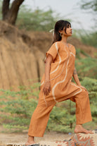 Rust Caftan Set - CiceroniKurta Set, Festive wearNirjara