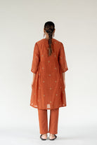 Rust Ekra Kurta (Set of 2) - CiceroniKurta Set, Festive WearNirjara