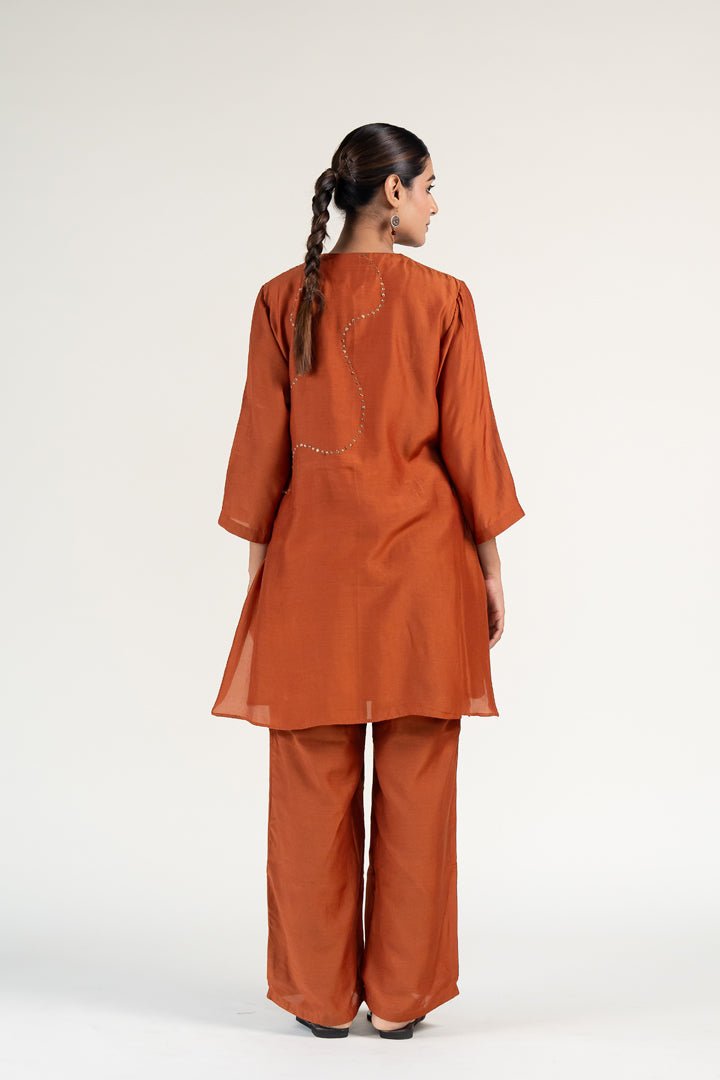 Rust Mehr Kurta (Set of 2) - CiceroniKurta Set, Festive WearNirjara