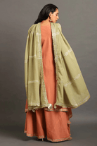 Rust Zara Double Layered Dress - CiceroniDressesOmaana