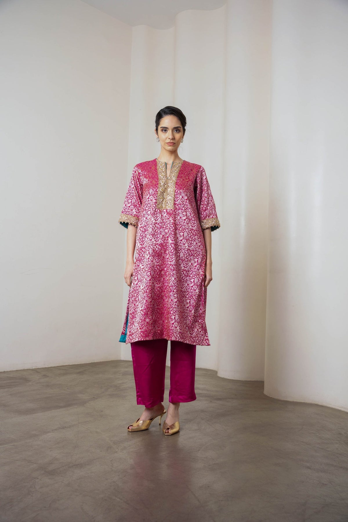 Rysa Kurta Set Magenta - CiceroniKurta Set, Festive WearShriya Singhi