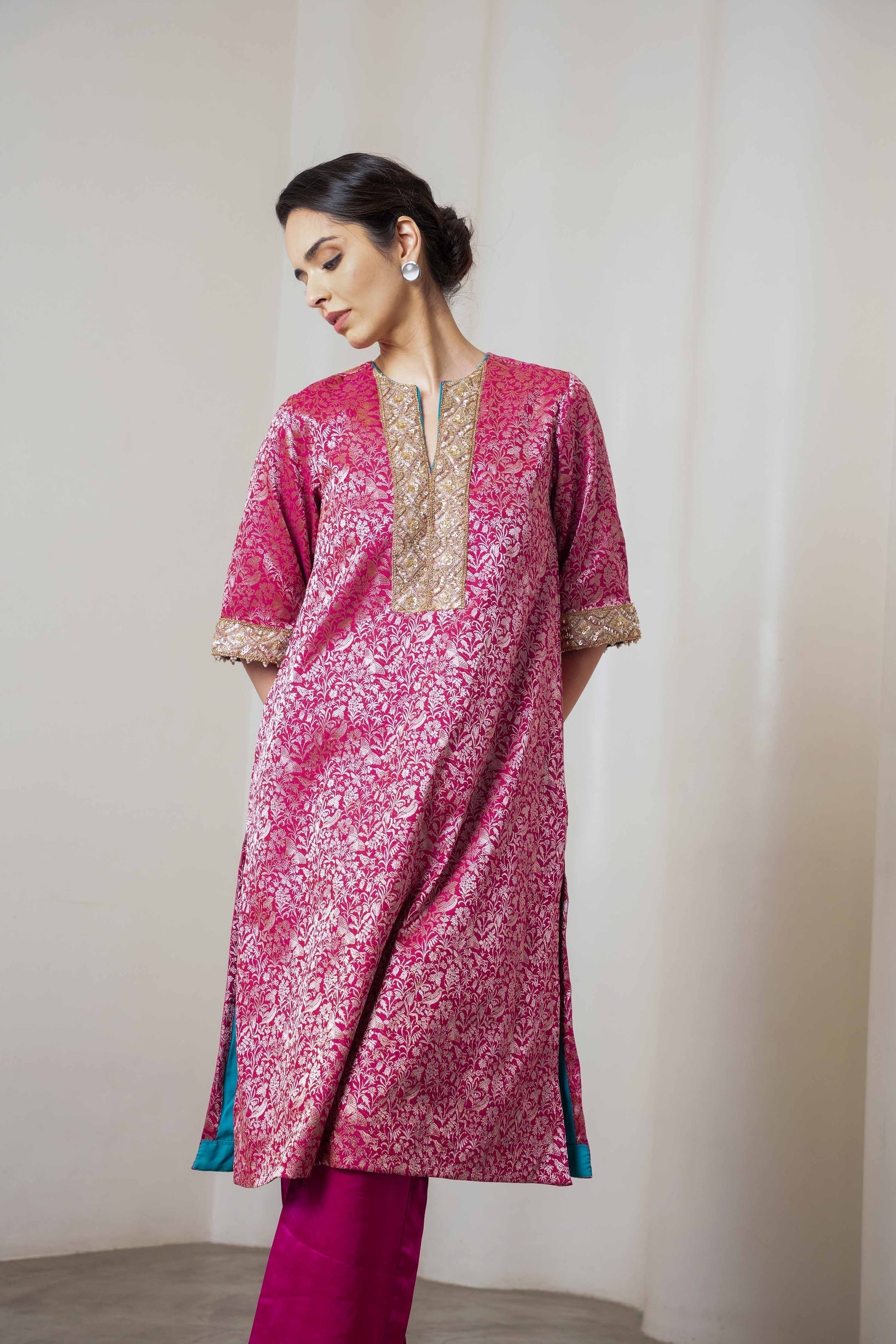 Rysa Kurta Set Magenta - CiceroniKurta Set, Festive WearShriya Singhi