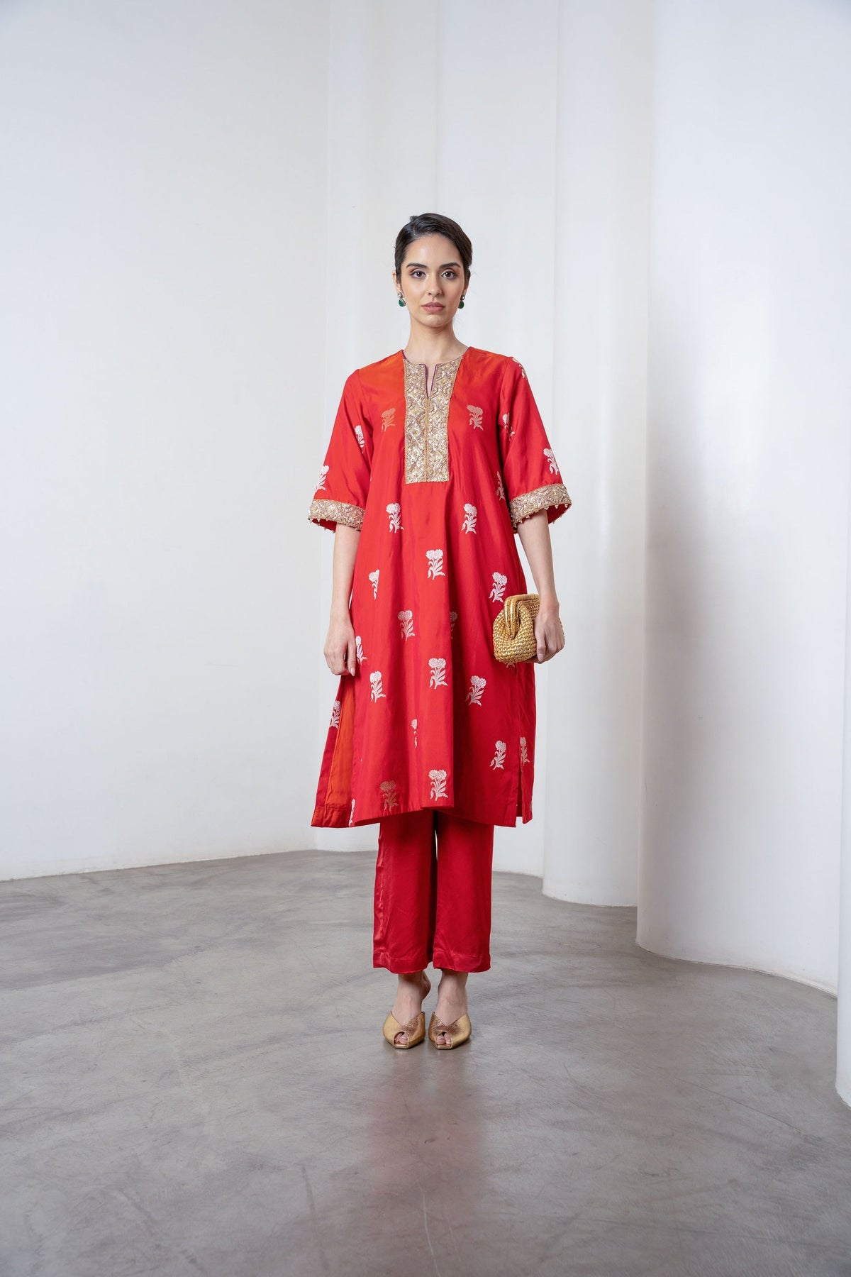 Rysa Kurta Set Rust - CiceroniKurta Set, Festive WearShriya Singhi