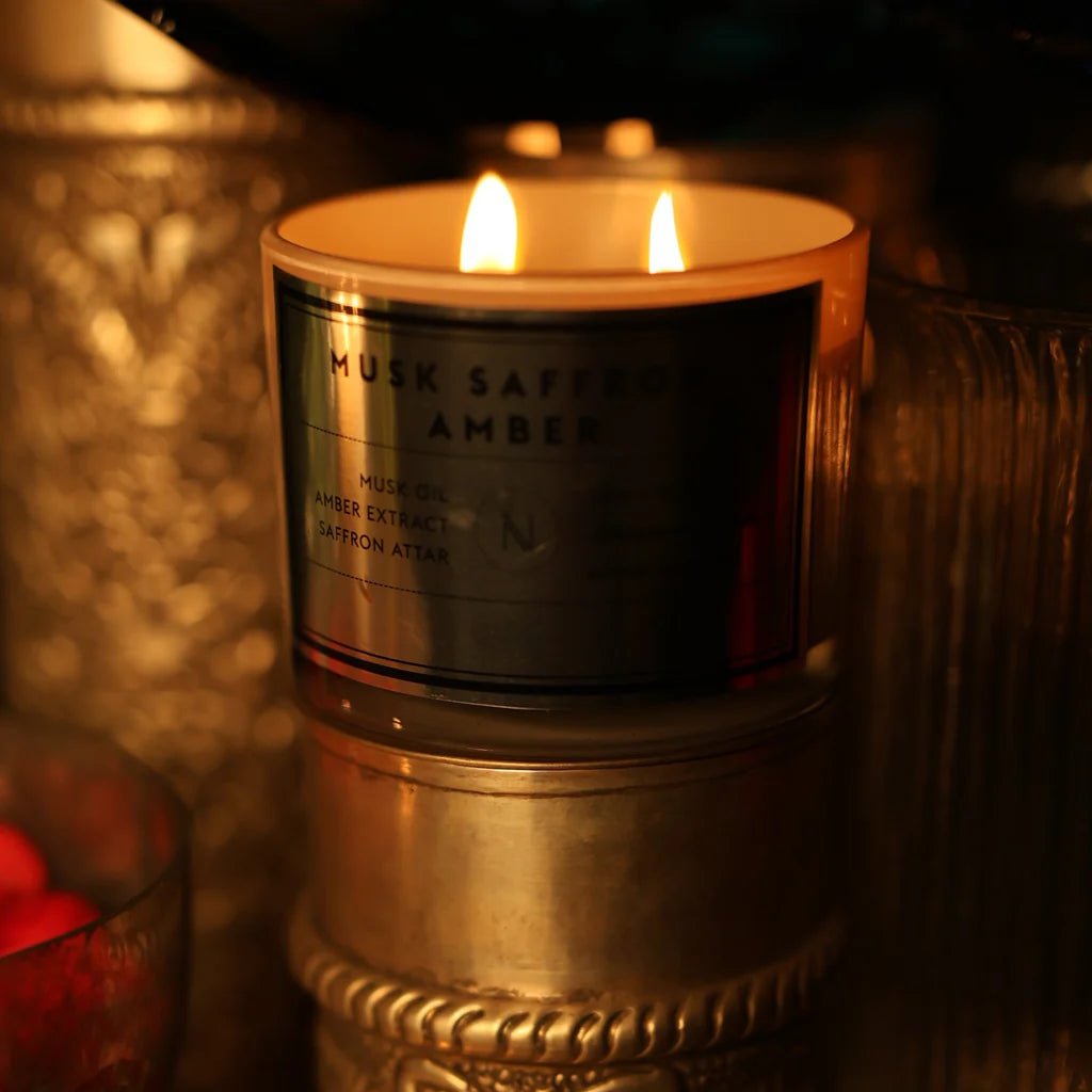 Saffron Infused In Musk & Amber Candle - CiceroniCandleNASO
