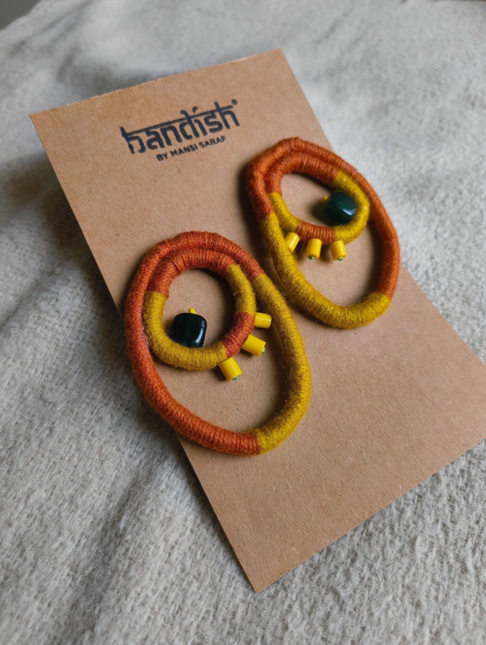 Saffron Orbit Earrings - CiceroniEarringsBandish