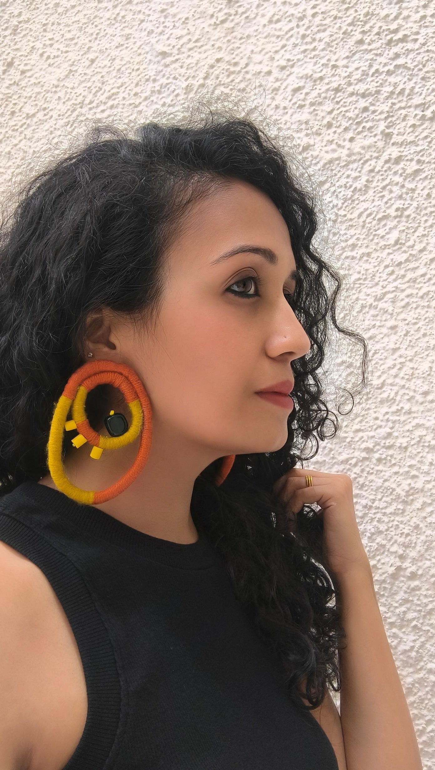 Saffron Orbit Earrings - CiceroniEarringsBandish