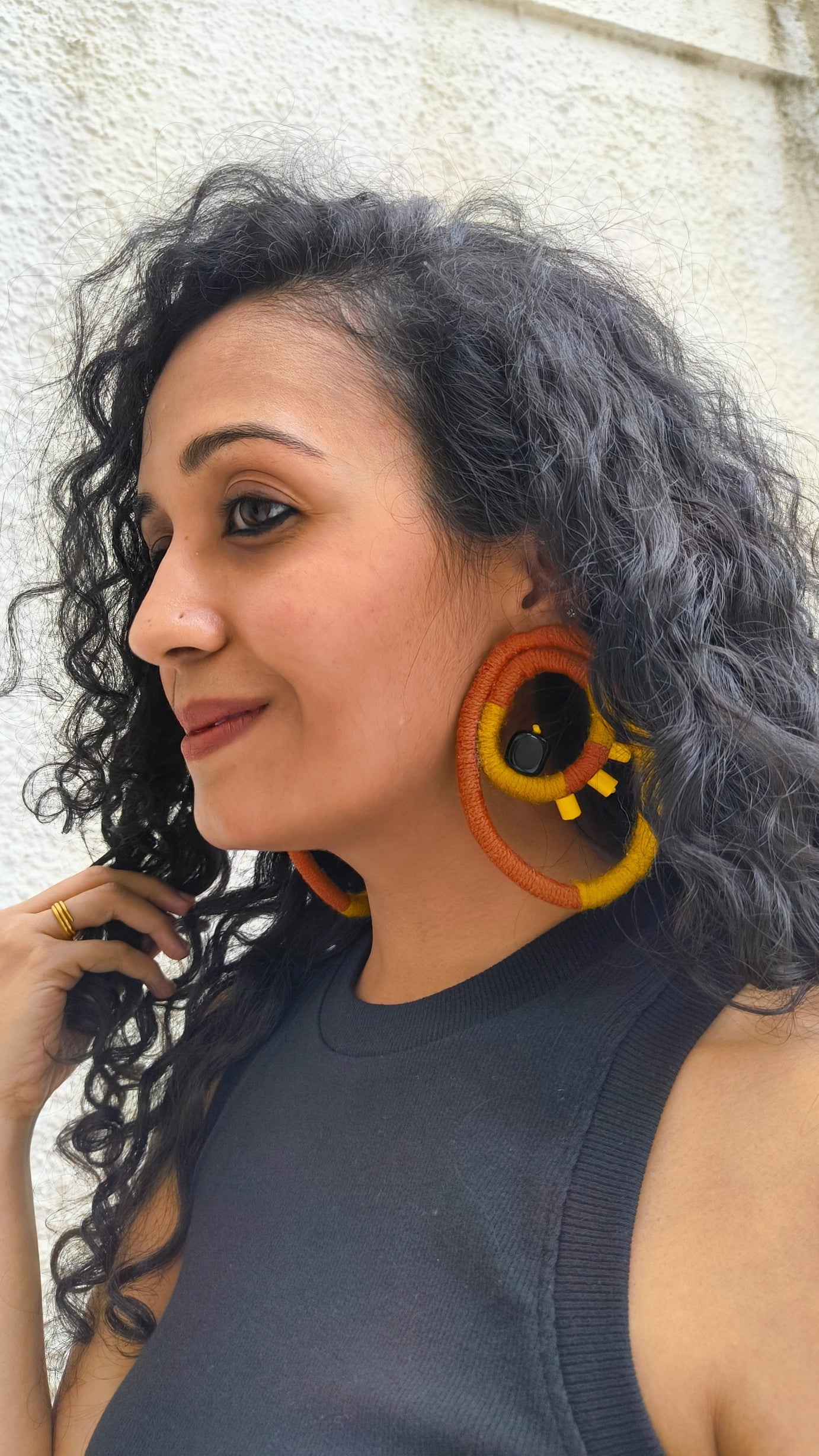 Saffron Orbit Earrings - CiceroniEarringsBandish