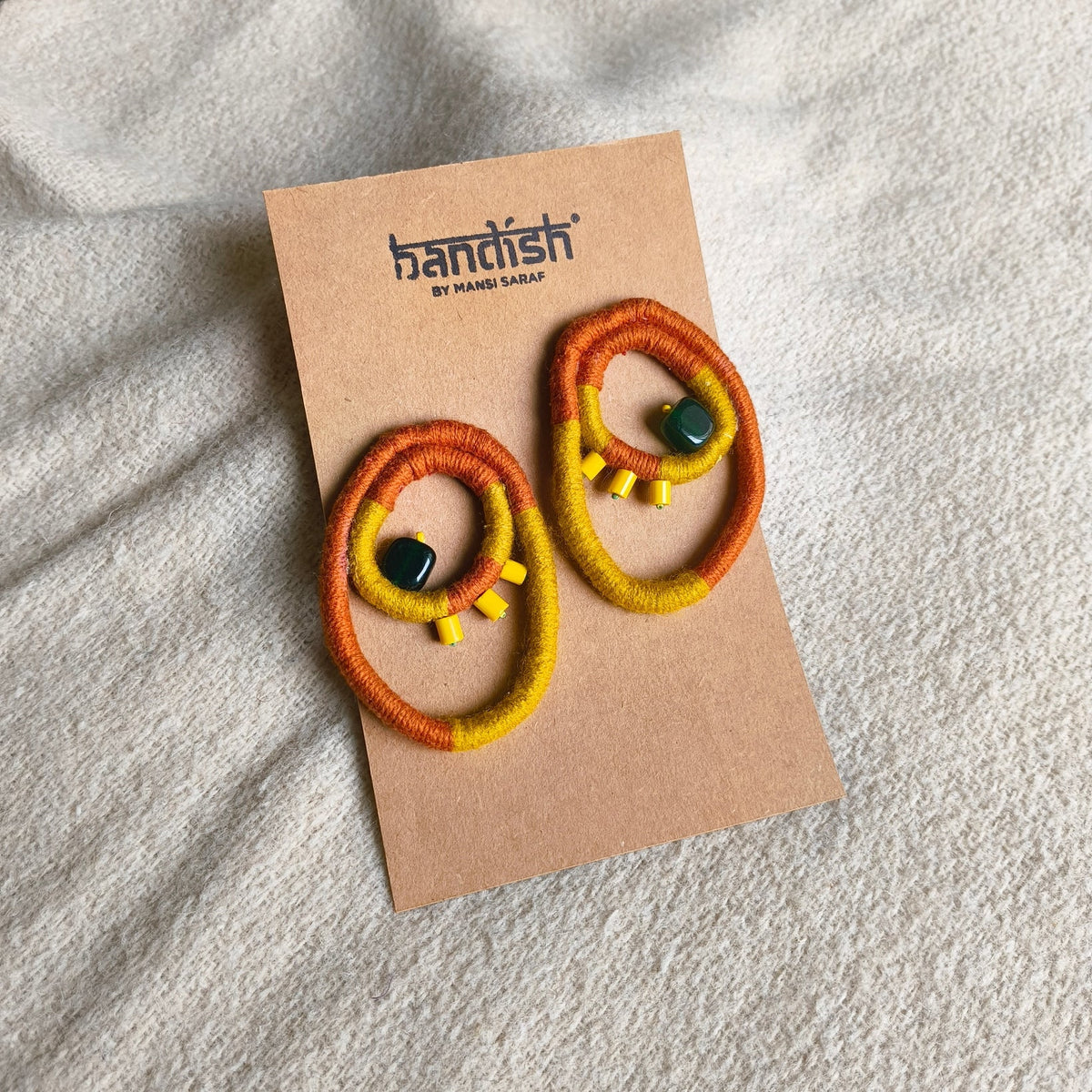 Saffron Orbit Earrings - CiceroniEarringsBandish