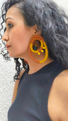 Saffron Orbit Earrings - CiceroniEarringsBandish