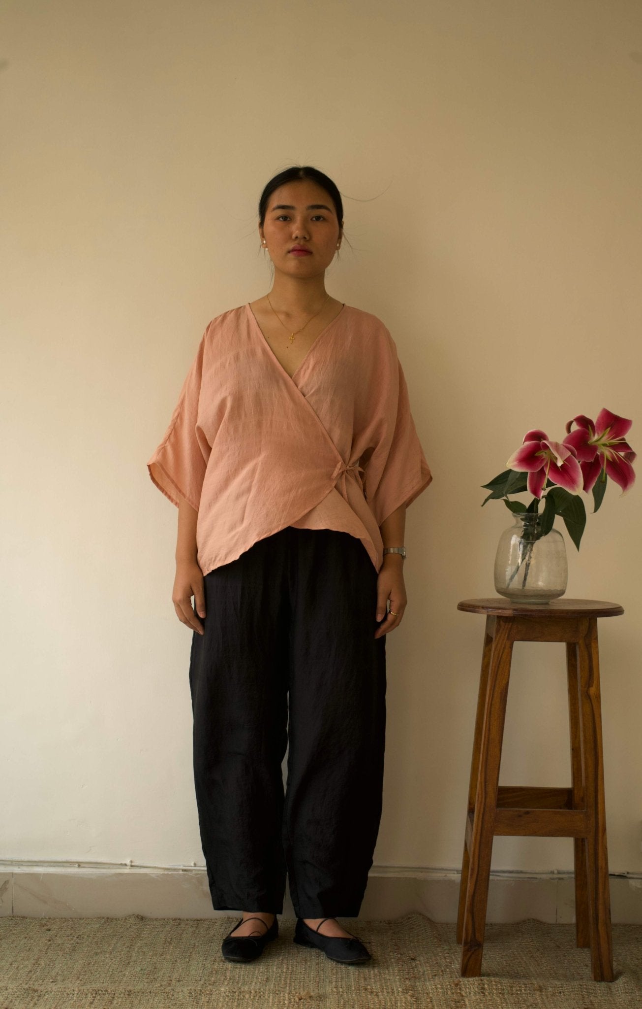 Salmon Wrap Top - CiceroniTopswith N.