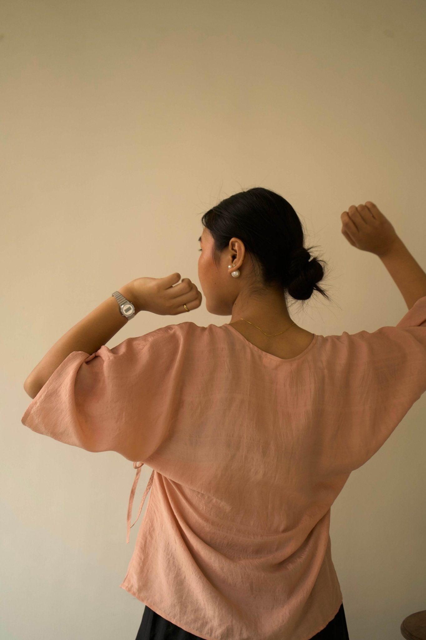 Salmon Wrap Top - CiceroniTopswith N.