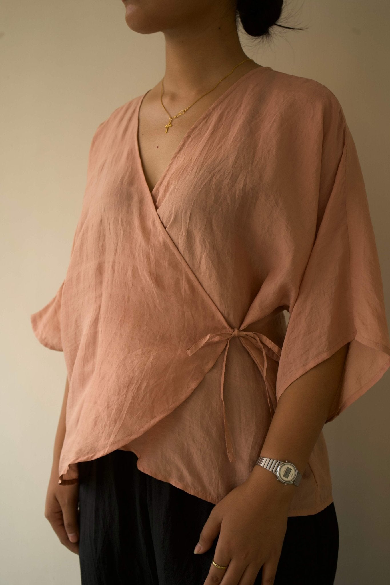 Salmon Wrap Top - CiceroniTopswith N.