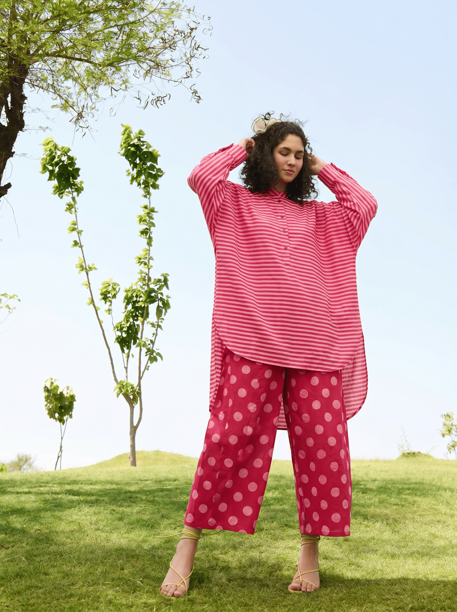 Salvia Co-ord Set - Red & Pink - CiceroniCo-ord SetRAAS Life