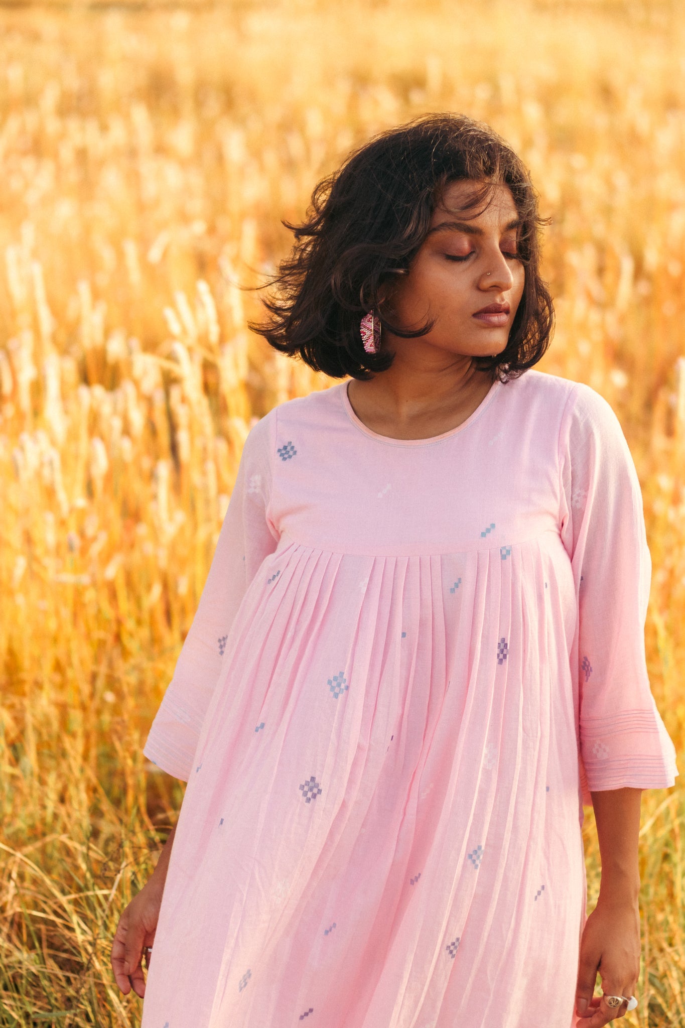 Saman Pleated Dress - CiceroniDressesBhomra