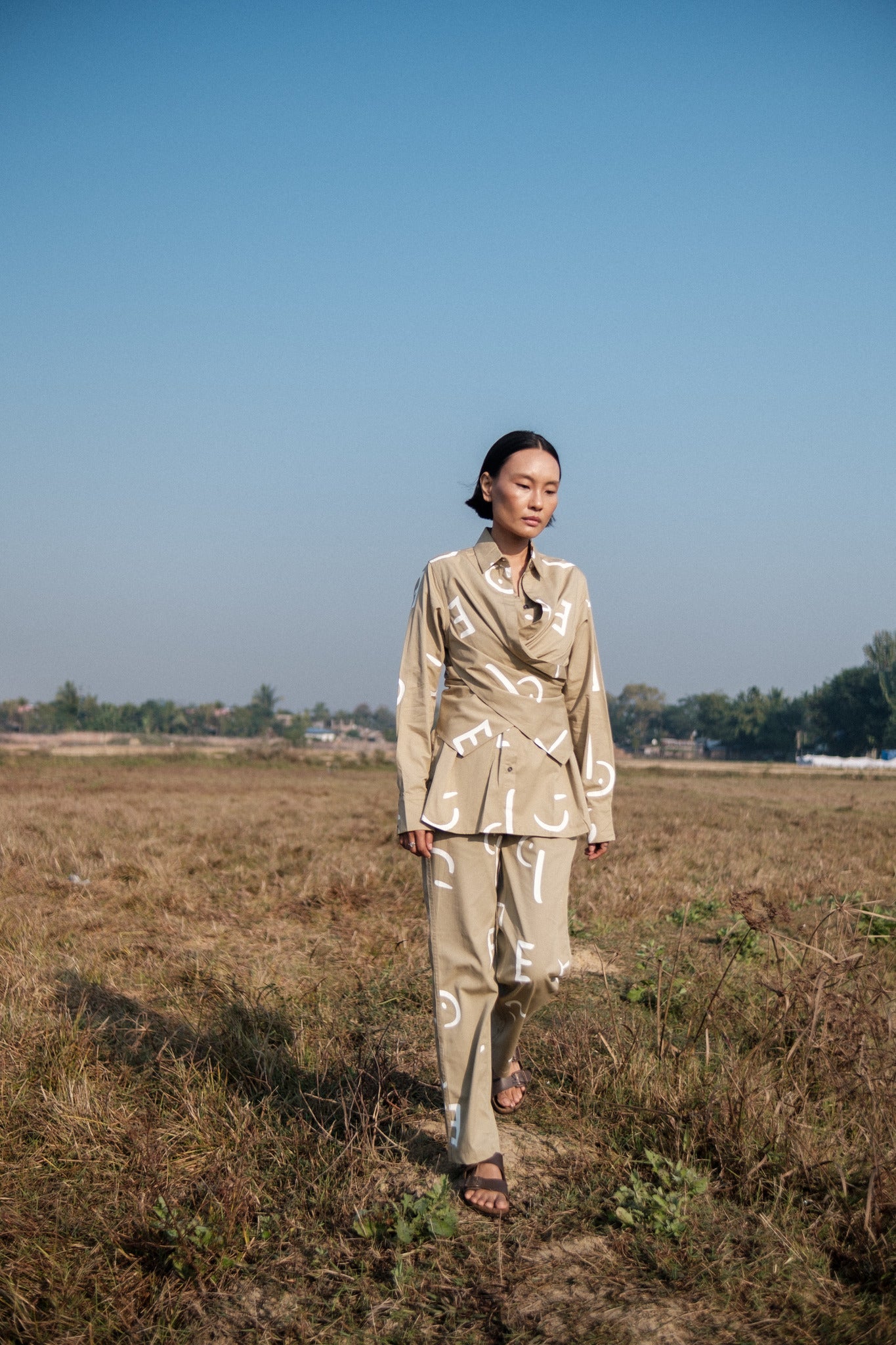 Sandra Straight Pants - Printed - CiceroniPantsThe Terra Tribe